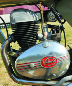 closeup of the engine